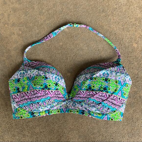 Victoria’s Secret 36D The Angel Convertible floral boho convertible bikini top - Picture 1 of 6